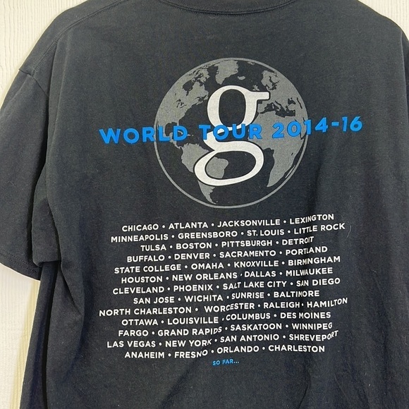 Hanes - Garth Brooks World Tour 2014 - 2016 Graphic Short Sleeve T Shirt Size L - Picture 8 of 8